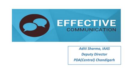 Aditi Sharma, IAAS Deputy Director PDA(Central) Chandigarh.