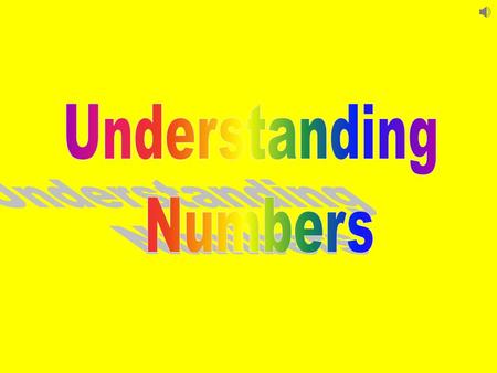 Understanding Numbers.