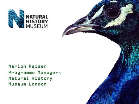 Marion Raiser Programme Manager, Natural History Museum London.