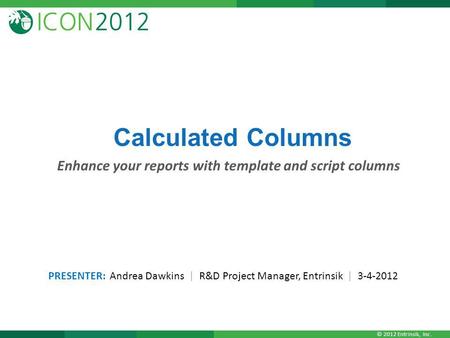 Enhance your reports with template and script columns