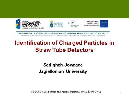 Identification of Charged Particles in Straw Tube Detectors