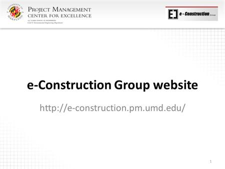 E-Construction Group website  1.