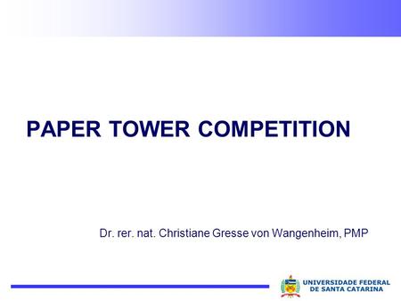 Paper Tower Competition