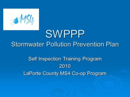 SWPPP Stormwater Pollution Prevention Plan