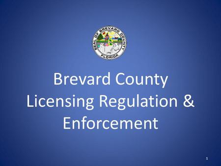 Brevard County Licensing Regulation & Enforcement