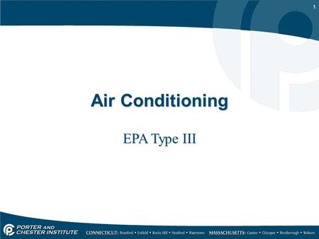 Air Conditioning EPA Type III.