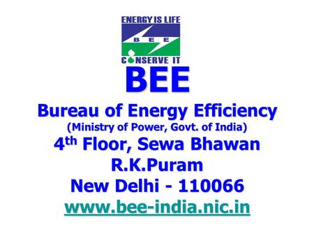 Bureau of Energy Efficiency (Ministry of Power, Govt. of India)