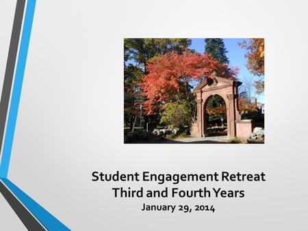 Student Engagement Retreat Third and Fourth Years January 29, 2014.