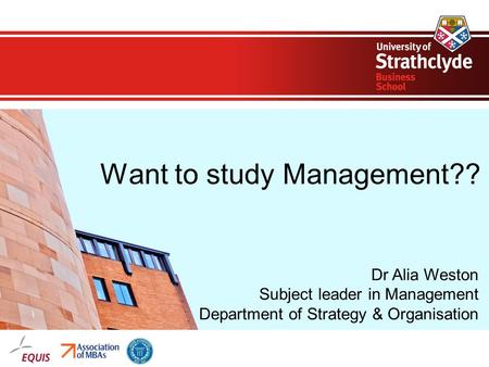 Want to study Management??