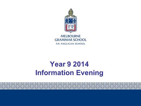Year 9 2014 Information Evening. Overview Introduction Pastoral Care - The Houses Director of Students – Dr Tim Scott Head of Senior School\Deputy Headmaster.