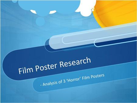 - Analysis of 3 ‘Horror’ Film Posters