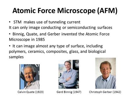 Atomic Force Microscope (AFM)