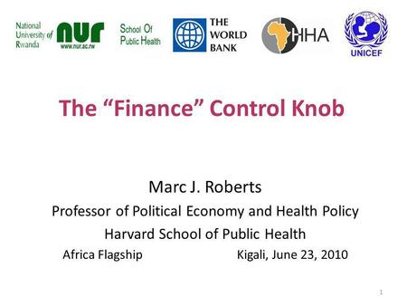 The “Finance” Control Knob