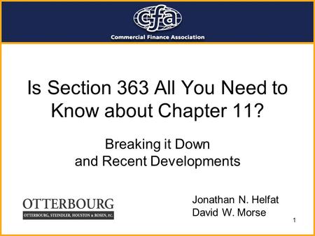Is Section 363 All You Need to Know about Chapter 11?