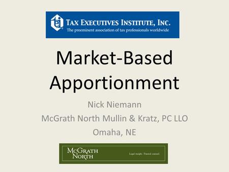 Market-Based Apportionment