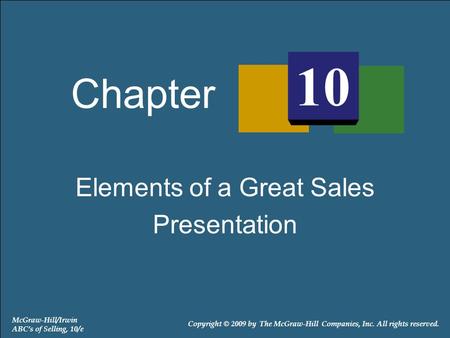 Elements of a Great Sales