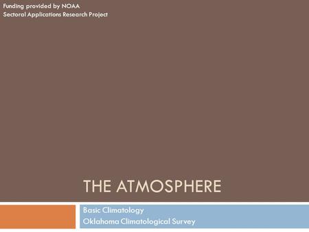 Basic Climatology Oklahoma Climatological Survey