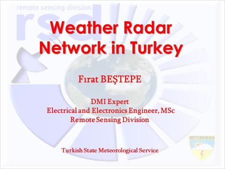 Weather Radar Network in Turkey
