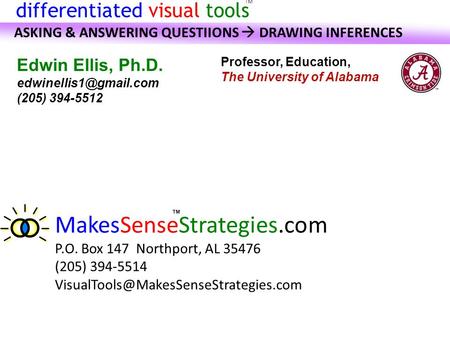 MakesSenseStrategies.com P.O. Box 147 Northport, AL 35476 (205) 394-5514 TM Edwin Ellis, Ph.D.
