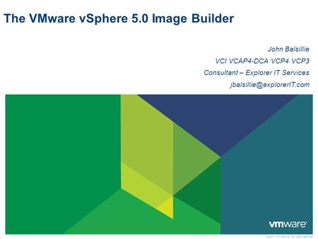 The VMware vSphere 5.0 Image Builder