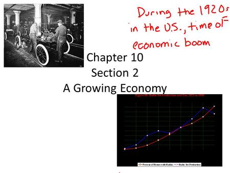 Chapter 10 Section 2 A Growing Economy