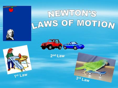 NEWTON'S LAWS OF MOTION 2nd Law 1st Law 3rd Law.
