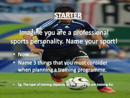 Imagine you are a professional sports personality. Name your sport!