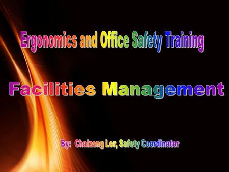 Ergonomics and Office Safety Training