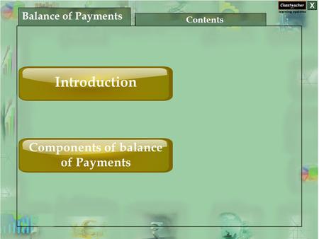 Balance of Payments Contents Introduction Components of balance of Payments.