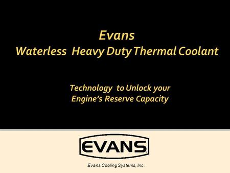 Evans Waterless Heavy Duty Thermal Coolant