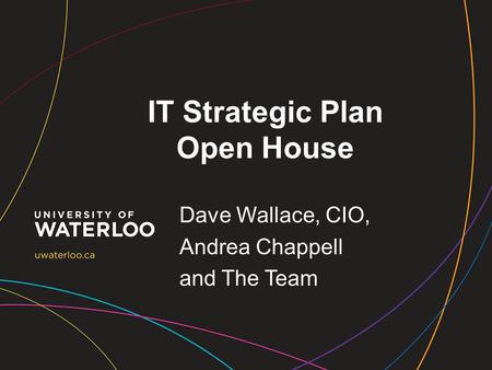 IT Strategic Plan Open House