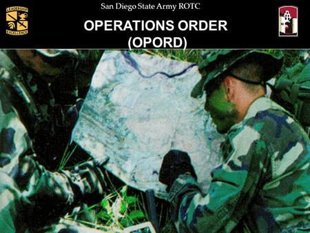 OPERATIONS ORDER (OPORD).