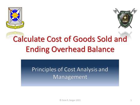 Calculate Cost of Goods Sold and Ending Overhead Balance