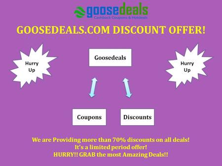 Goosedeals com Cashback coupons, Great Online Offers in India Sale Starts from Today 