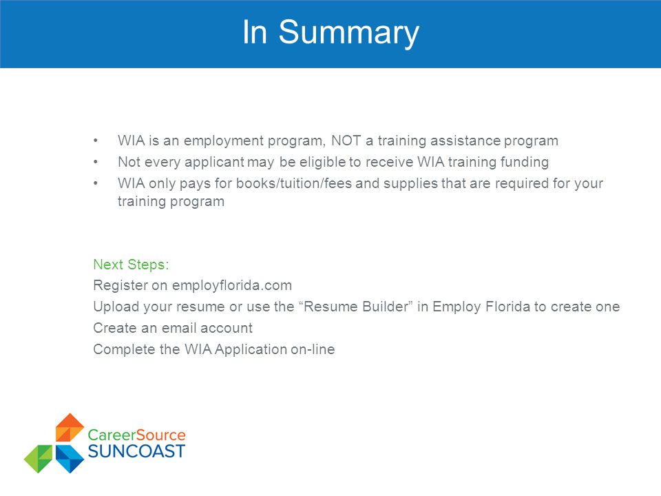Florida Wia Program Eligibility Florida Wia Program Eligibility