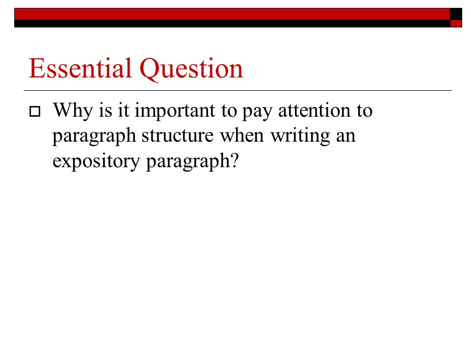 report paragraph structure