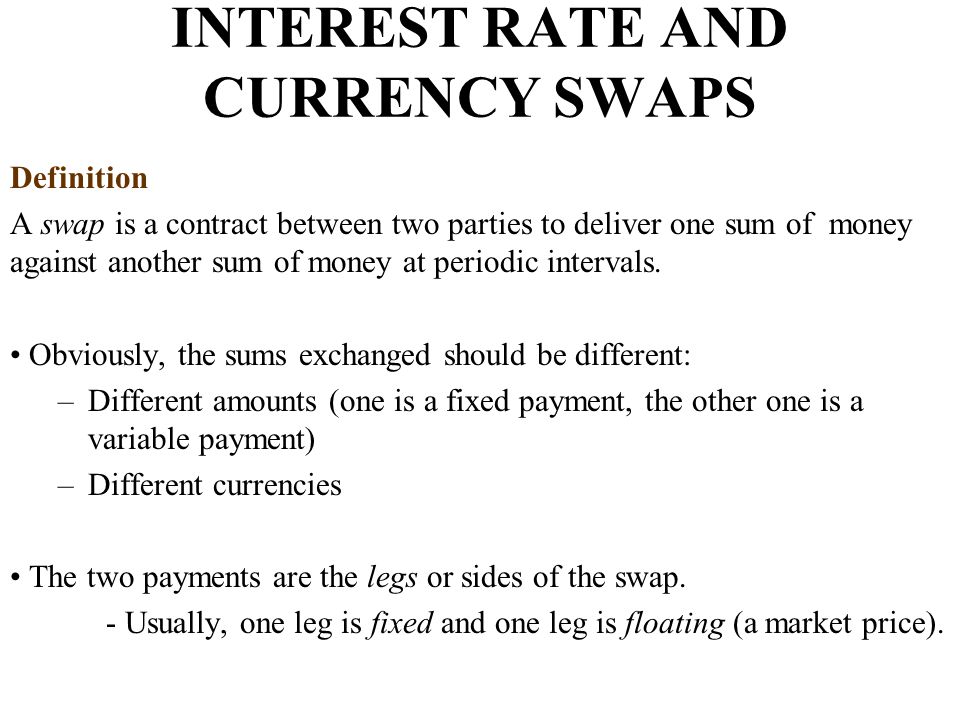 Forex trading swap definition