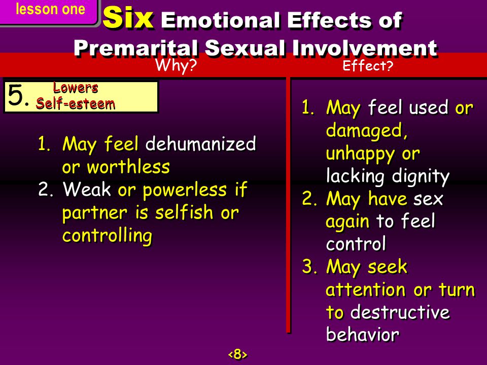 Emotional Effects Of Premarital Sex 16