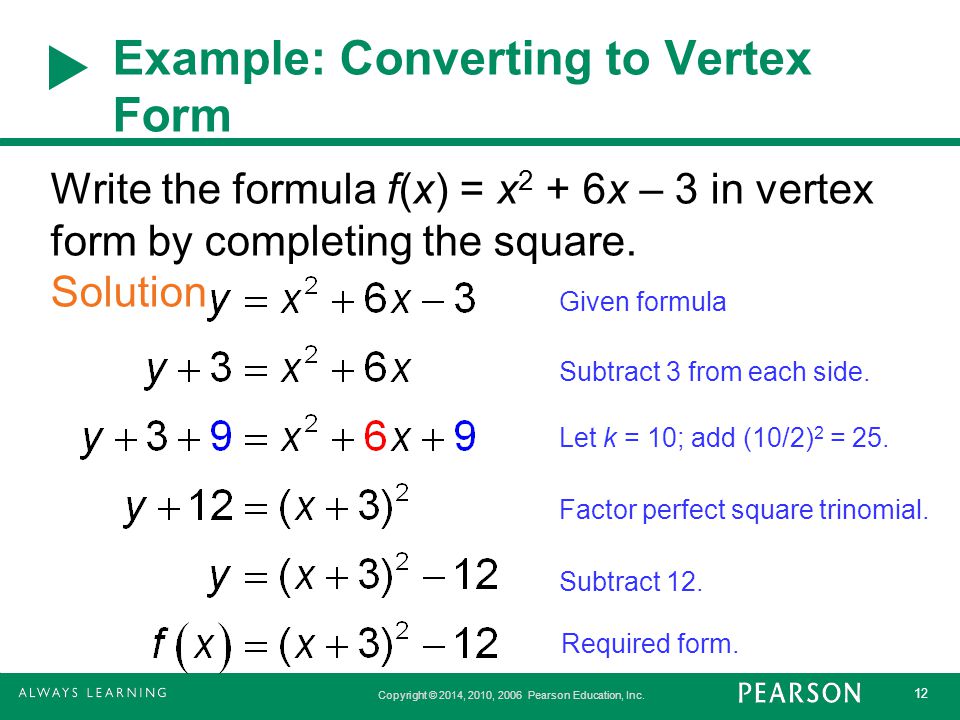 How To Write A Quadratic Equation In General Form
