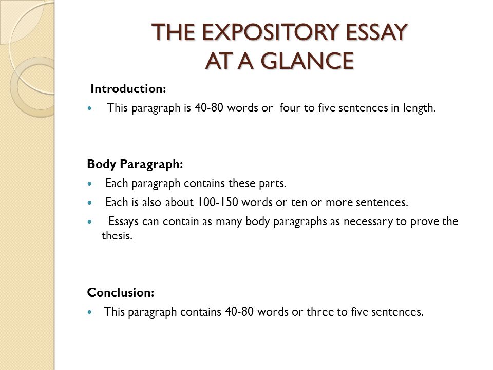 THE+EXPOSITORY+ESSAY+AT+A+GLANCE Nursing notions difference model