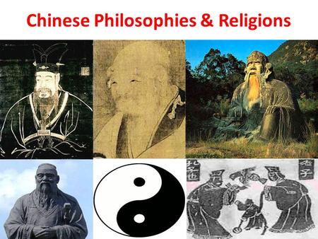 An analysis of two chinese religions taoism and confucianism