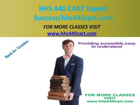 HHS 440 CART Expect Success/hhs440cart.com FOR MORE CLASSES VISIT