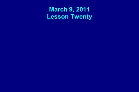 March 9, 2011 Lesson Twenty. Key Question: What family does the Holy Spirit unite me in?