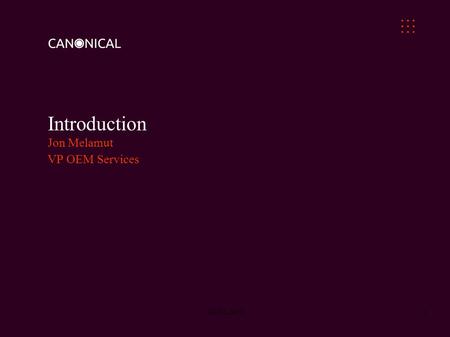 24.09.20101 Introduction Jon Melamut VP OEM Services.