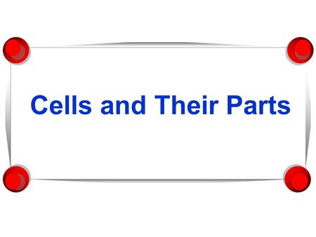 Cells and Their Parts. Cells and Organelles  Cells -- are the basic unit of structure and provide the function for all living things.  Cells are like.