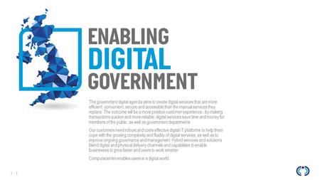 1 The government digital agenda aims to create digital services that are more efficient, convenient, secure and accessible than the manual services they.