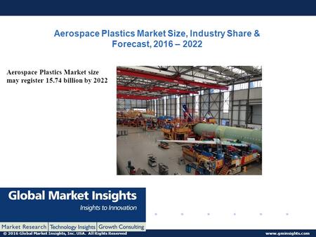 © 2016 Global Market Insights, Inc. USA. All Rights Reserved  Aerospace Plastics Market Size, Industry Share & Forecast, 2016 – 2022.