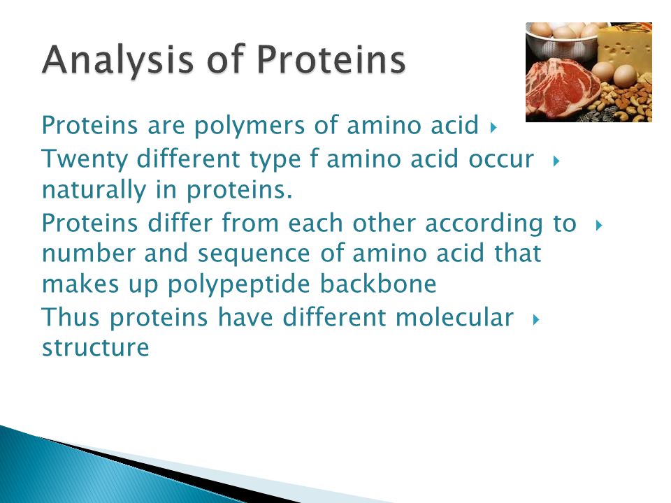 Analysis Of Proteins 121