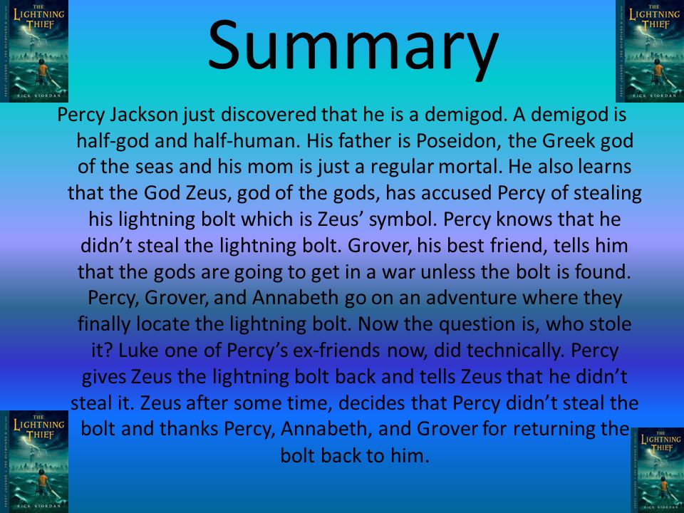 The Lightning Thief Summary
