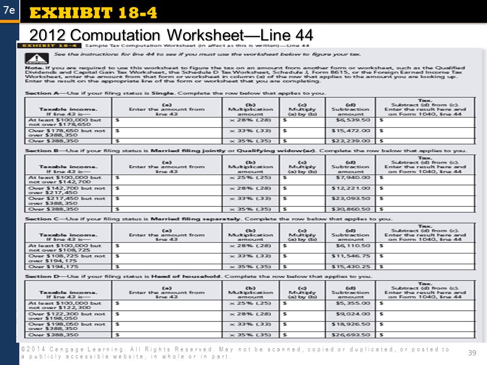 2014 Tax Computation Worksheet. Worksheets. Ratchasima Printable Worksheets and Kids Activities